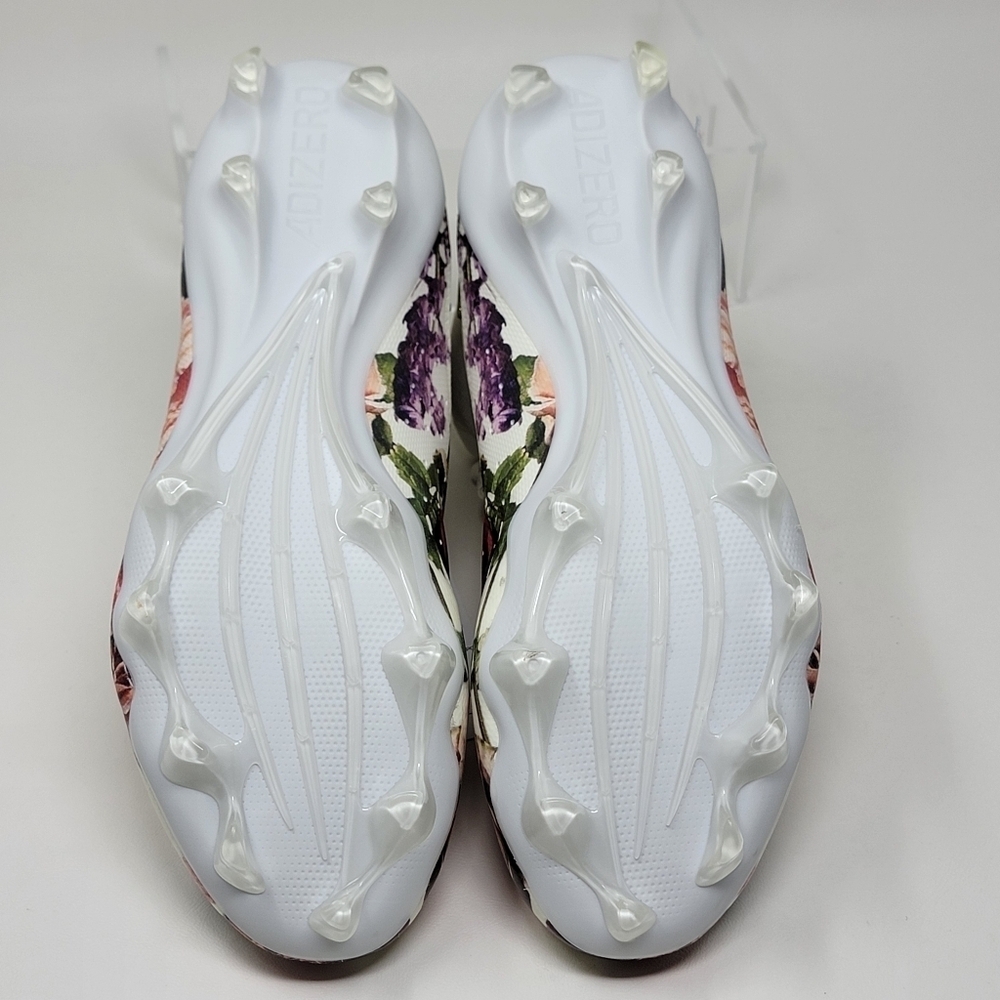 Adidas Adizero Chaos Football Cleats Off White/Gold/Floral Unisex Men 10/Wmns 11 - Picture 8 of 12